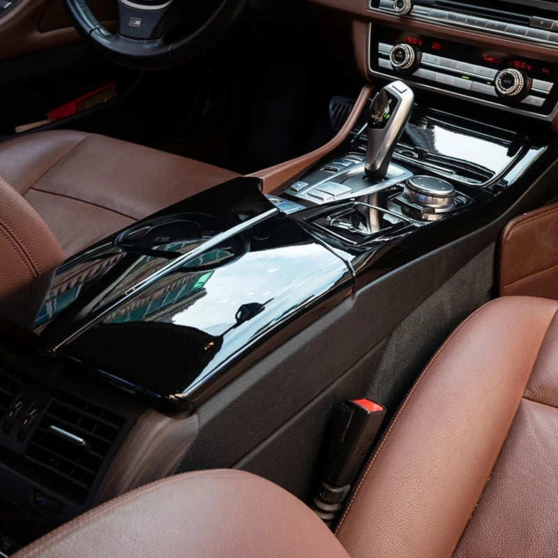 Automotive part For BMW 5 Series F10 carbon fiber Accessories car styling interior center console shift panel decorative strip