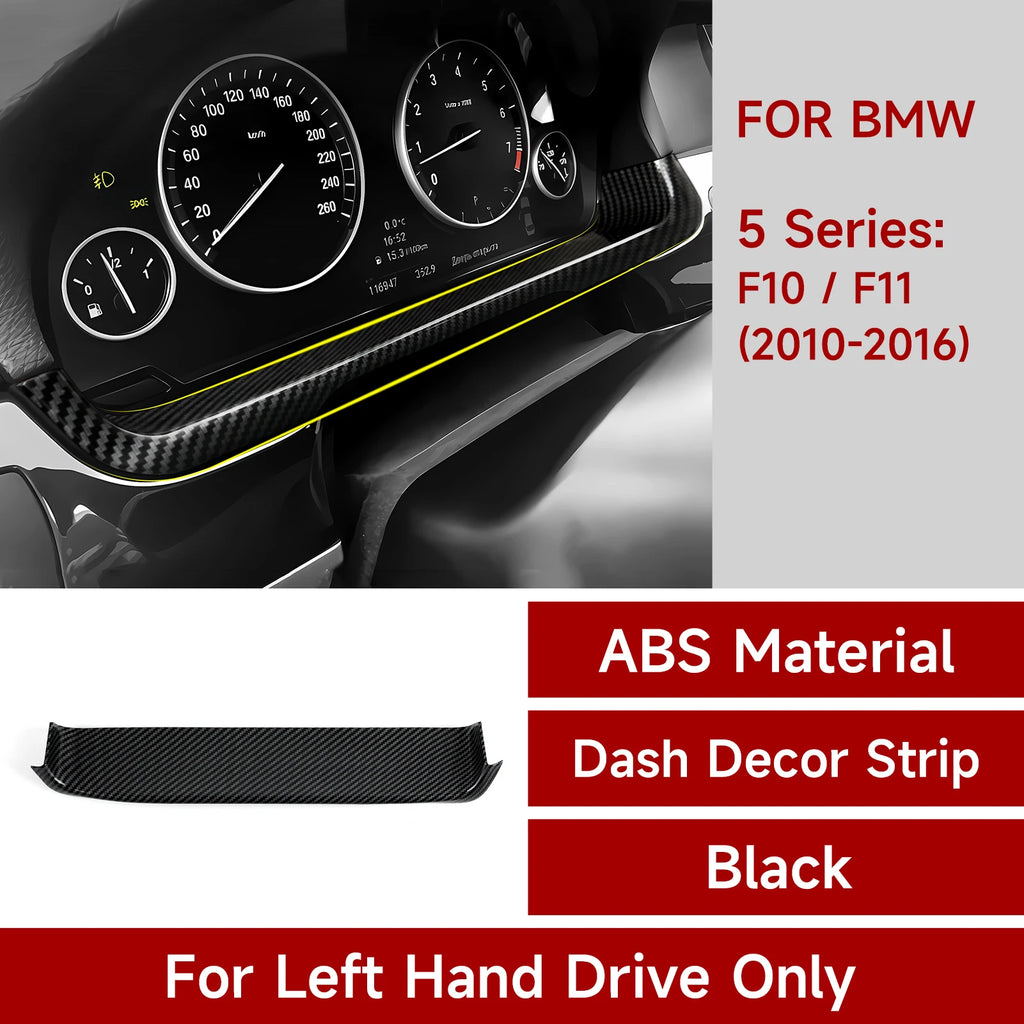 For BMW 5 series F10 F11 (2010-2016) Trim Accessories. Car Center Console Dashboard Gear Shift Panel. Carbon Fiber ABS Sticker.