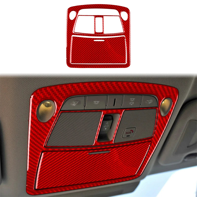 Inner Roof Reading Lifht Frame Car Accessories Interior Cover Trim Modification For INFINITI Q50 2014-2020 Carbon Fiber Sticke