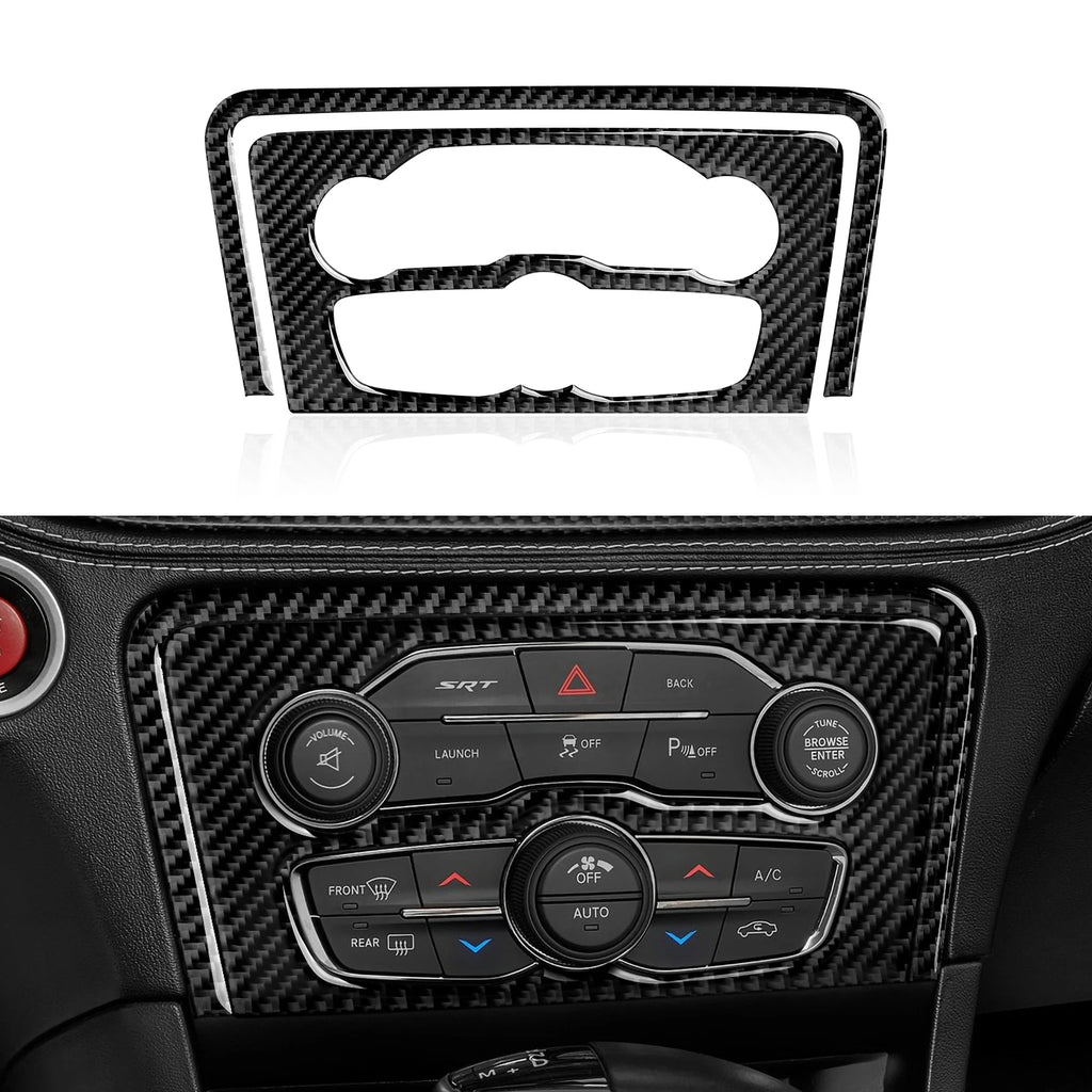For Dodge Charger (2011-2023) Car Center Console Gear Shift Panel Soft Carbon Fiber Interior Sticker Trim Accessories Set Kit