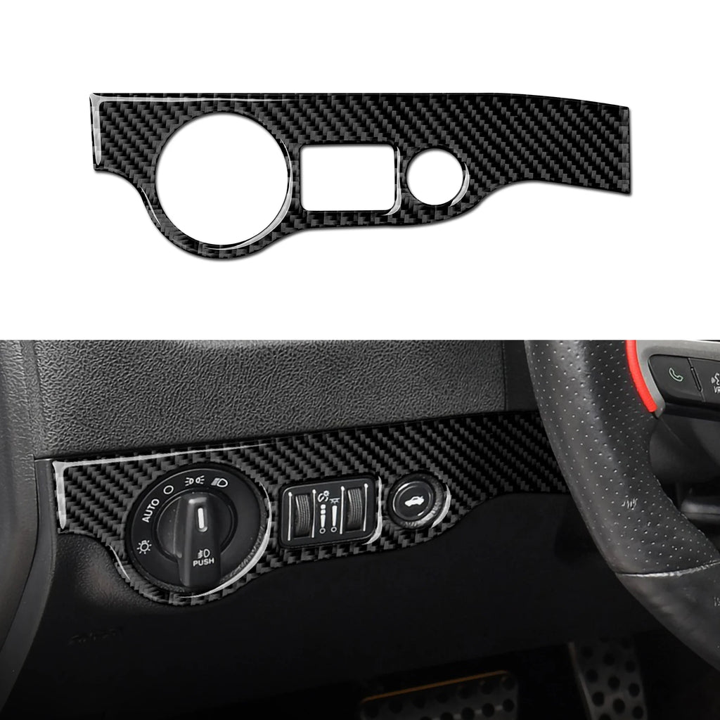 For Dodge Charger (2011-2023) Car Center Console Gear Shift Panel Soft Carbon Fiber Interior Sticker Trim Accessories Set Kit