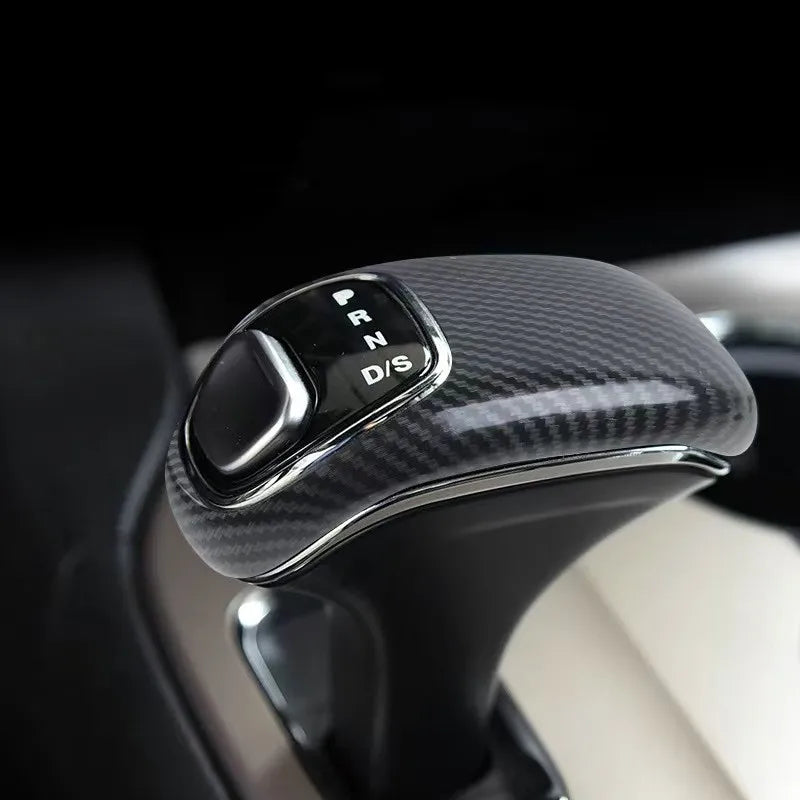 Carbon Fiber Pattern Car Gear Shift Knob Protective Cover Car Gear Handle Head For Jeep Grand Cherokee 2014-16 Inner Accessories