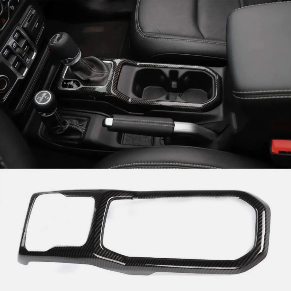 Carbon Fiber Gear Shift Panel Trim Cover For Jeep For Wrangler For JL 2018-2022 Pneumatic Tool Accessories And Parts Tools