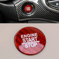 Engine Start Stop Push Button Cover Trim Sticker Red Carbon Fiber Fit for Dodge Charger Durango Chrysler 300s 2016-2020 2021