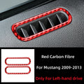 For Ford Mustang 2009-2014 Accessories Car Door Air Conditioner Outlet Vent Sticker Decor Frame Carbon Fiber Interior Trim Cover
