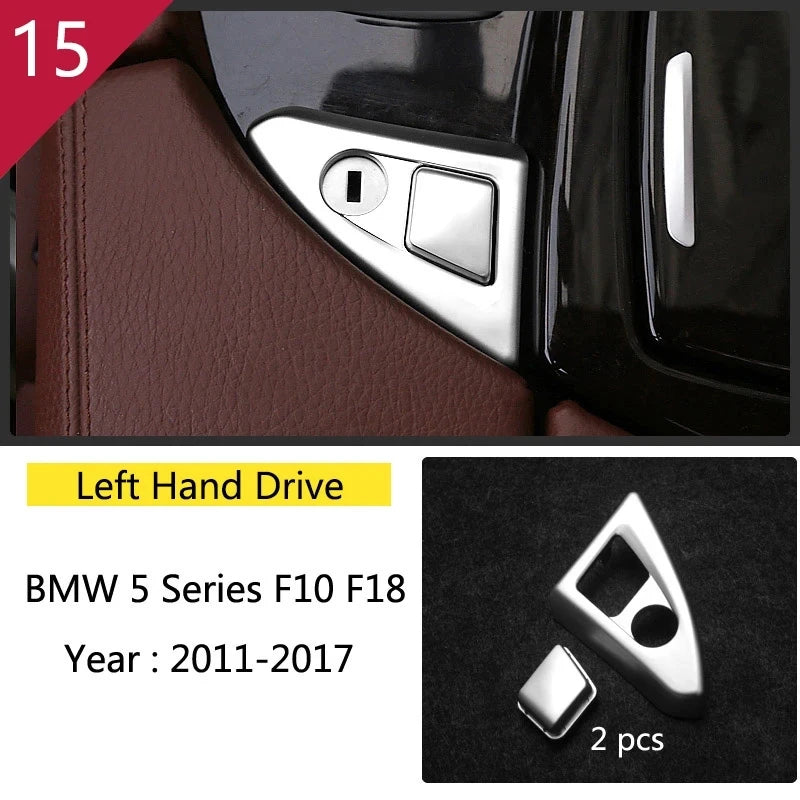 Automotive part For BMW 5 Series F10 carbon fiber Accessories car styling interior center console shift panel decorative strip