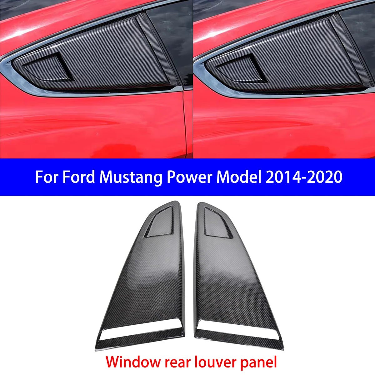Suitable for Ford Mustang/power Model Dry Carbon Fiber Rear Louver Panel/rear Tail Light Cover/side Fender Air Outlet Decoration