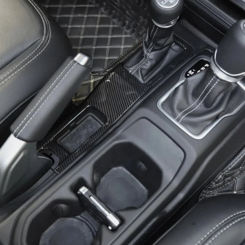 Carbon Fiber Gear Shift Panel Trim Cover For Jeep For Wrangler For JL 2018-2022 Pneumatic Tool Accessories And Parts Tools