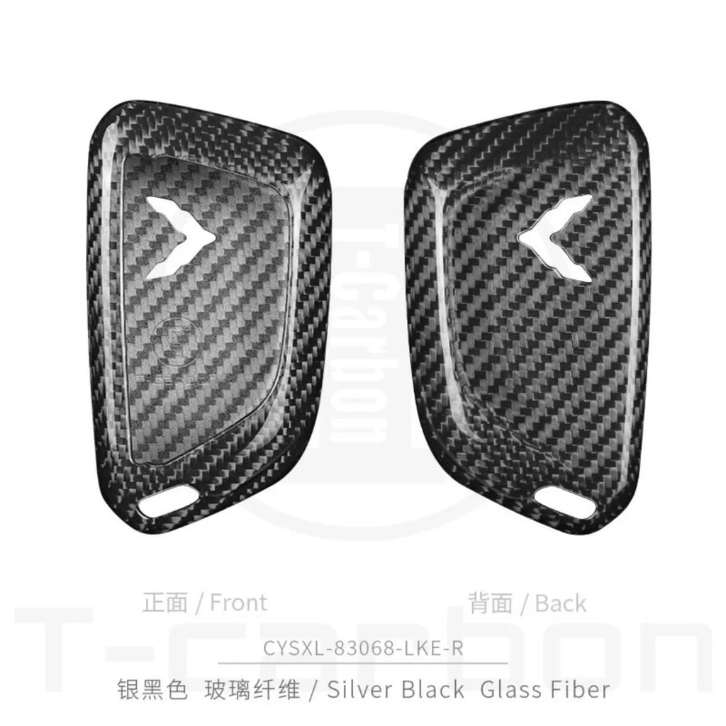 T-carbon Carbon Fiber Car Key Case Cover Fit For Chevrolet C8 Camaro Car Interior Accessories Key Fob Protect Car Key