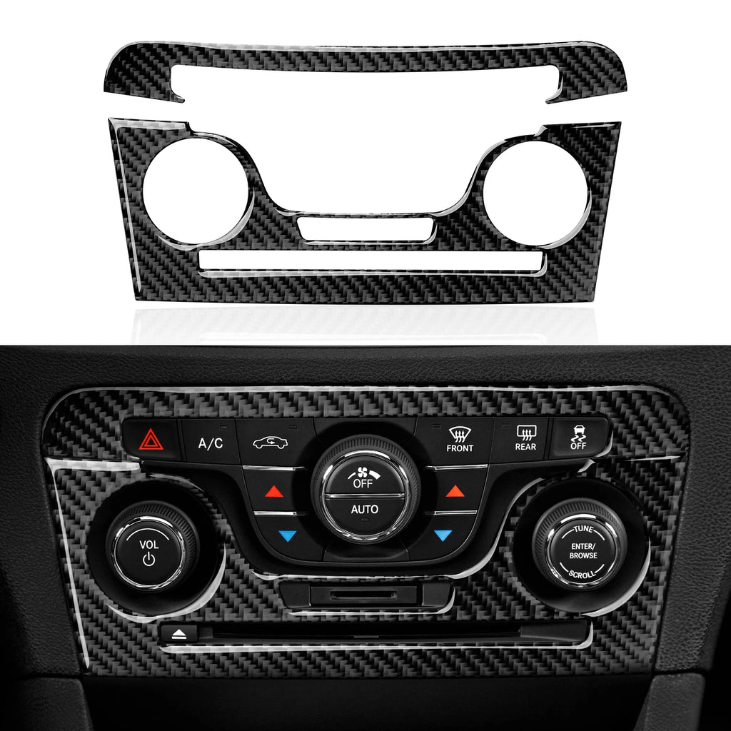 For Dodge Charger (2011-2023) Car Center Console Gear Shift Panel Soft Carbon Fiber Interior Sticker Trim Accessories Set Kit
