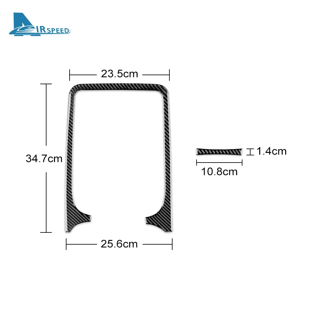Real Carbon Fiber Sticker For Dodge Durango 2014-2020 Central Control Panel Navigation Car Cover Interior Trim Accessories