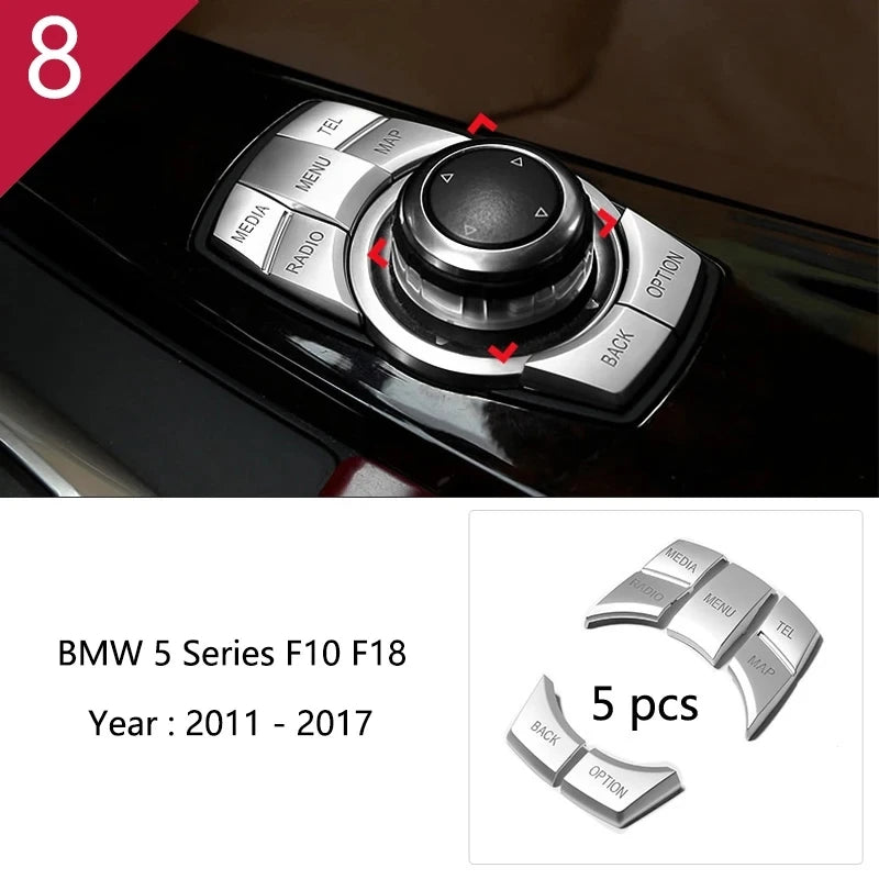 Automotive part For BMW 5 Series F10 carbon fiber Accessories car styling interior center console shift panel decorative strip