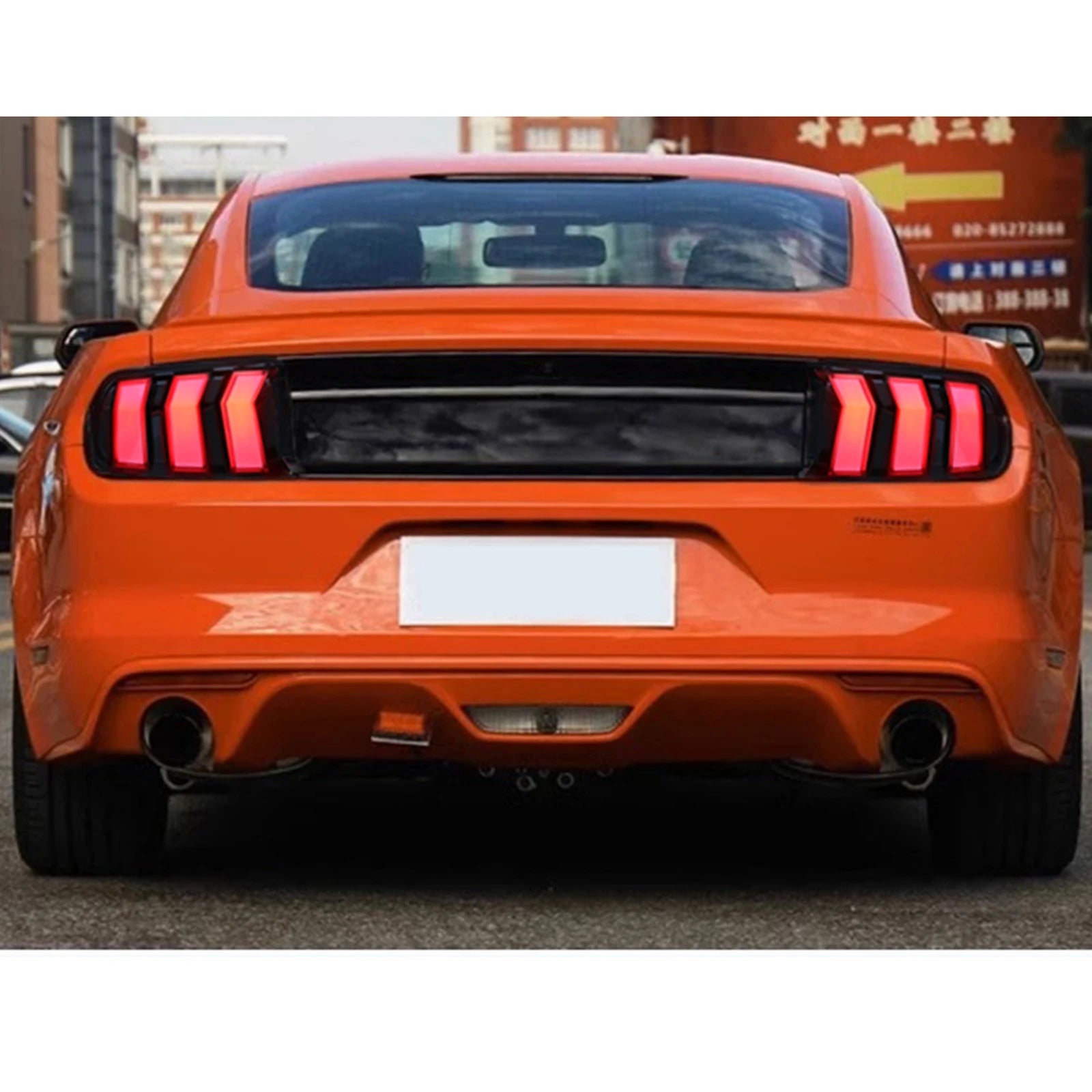 LED Euro Tail Lights Assembly for Ford Mustang S550 V6 V8 GT 2015-2023 Sequential Turn Signal Rear Lamps Assembly