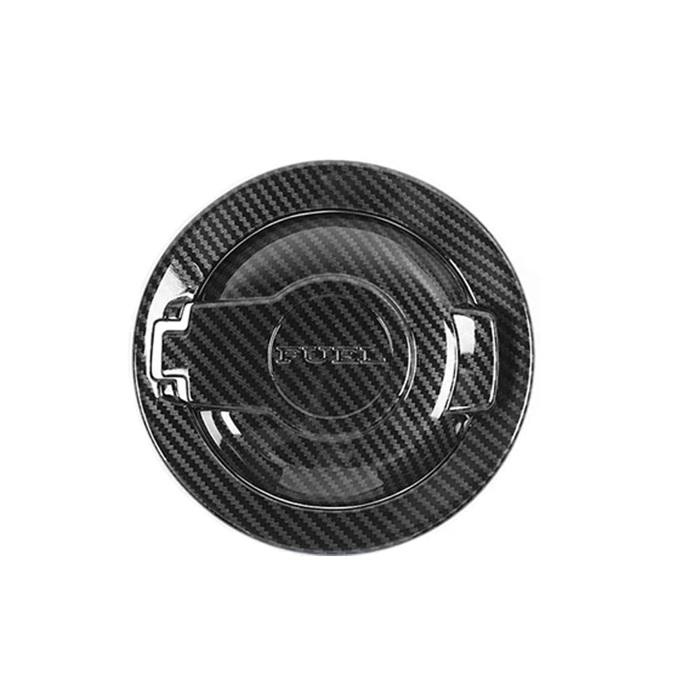 Carbon fiber Look fuel tank cover trim Accessories Gas Door For Dodge Challenger 2008-2023 ABS Car Fuel Tank Cap Trim Sticker