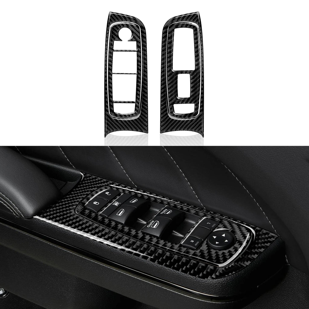 For Dodge Charger (2011-2023) Car Center Console Gear Shift Panel Soft Carbon Fiber Interior Sticker Trim Accessories Set Kit
