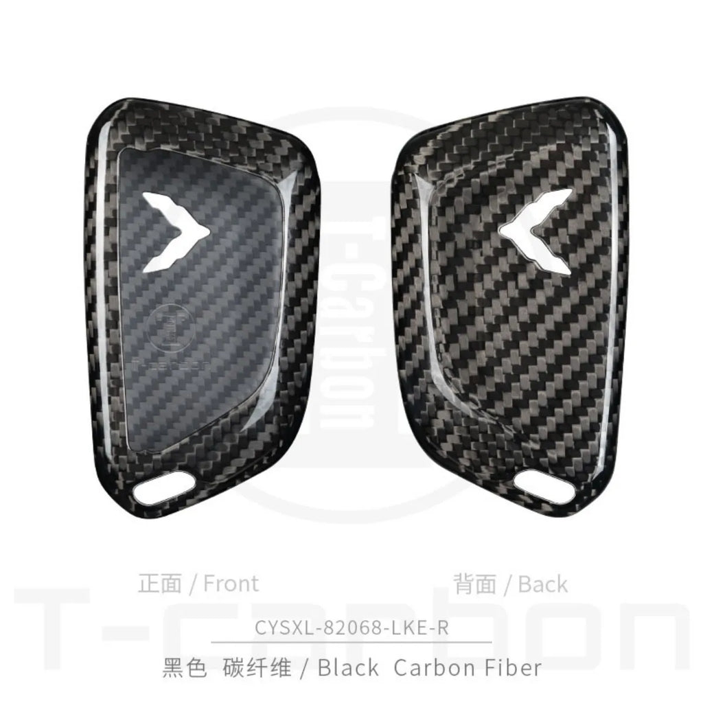 T-carbon Carbon Fiber Car Key Case Cover Fit For Chevrolet C8 Camaro Car Interior Accessories Key Fob Protect Car Key