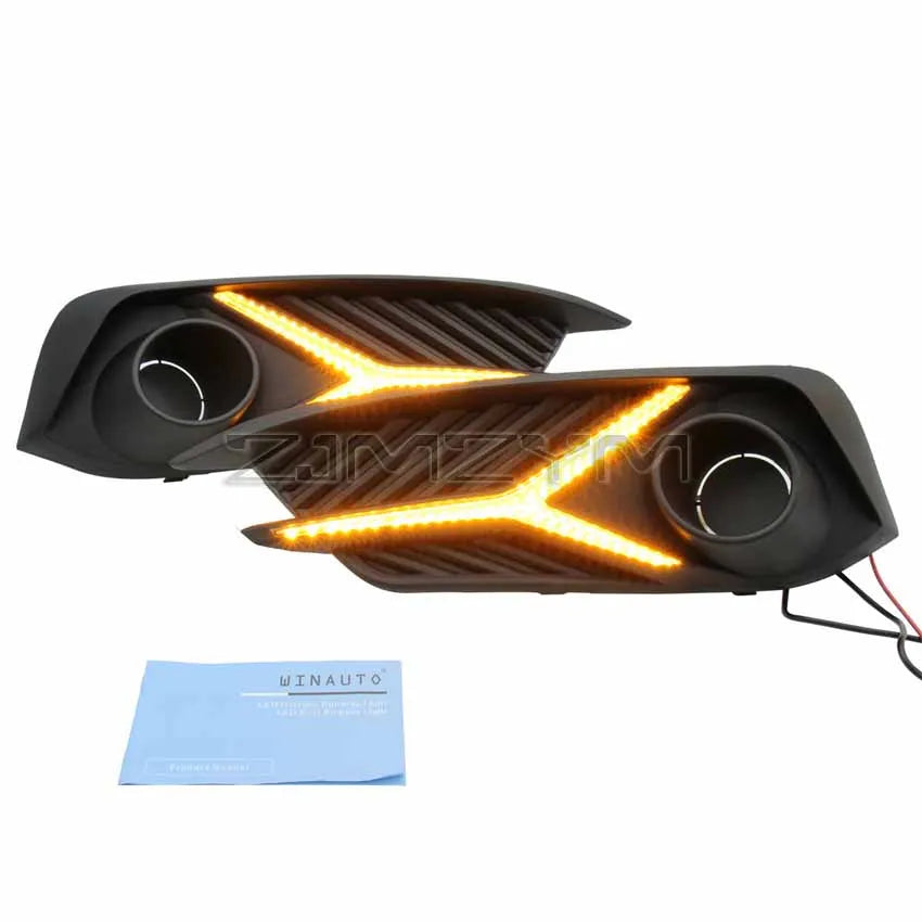 Car LED Daytime Running Light  DRL Fog Lamps For Honda Civic Sedan 2016-2018 Turn Signal  Light  Lamp Modification Accessories