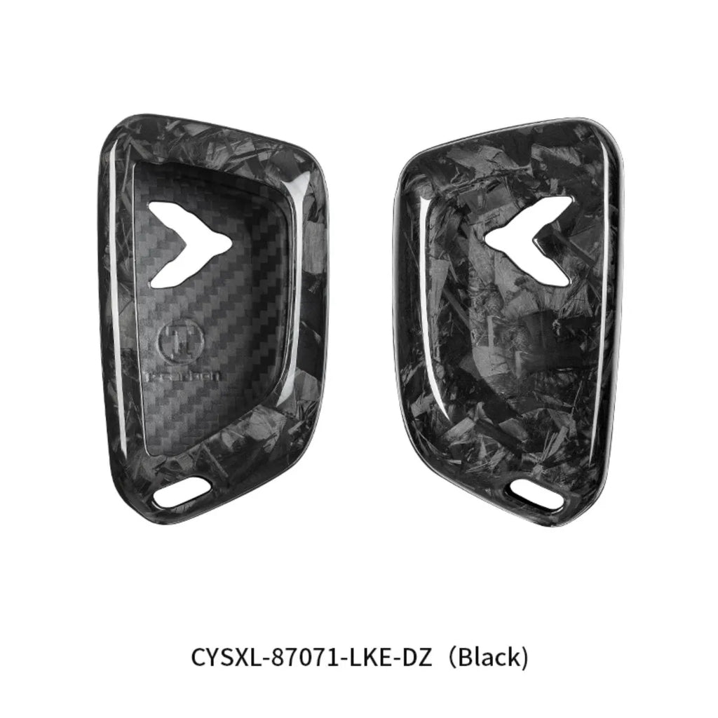 T-carbon Carbon Fiber Car Key Case Cover Fit For Chevrolet C8 Camaro Car Interior Accessories Key Fob Protect Car Key