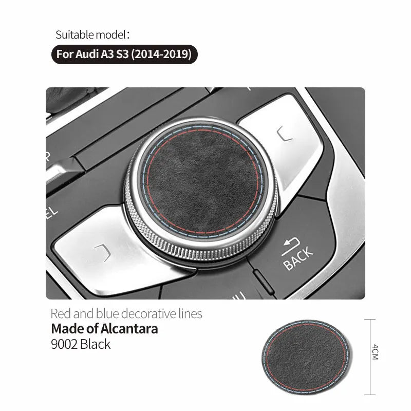 For Audi 8V A3 S3 (2014-2019) Sport Car Multimedia Button Knob Cover Trim Sticker Carbon Fiber Anti Scratch Interior Accessories