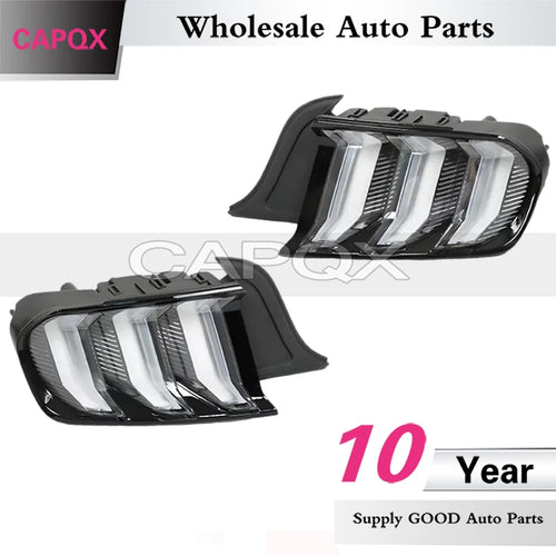 CAPQX 1pair Rear Bumper Taillight For Ford Mustang 2015-2021 Tail Light Taillamp Rear Brake Lamp Stop Light