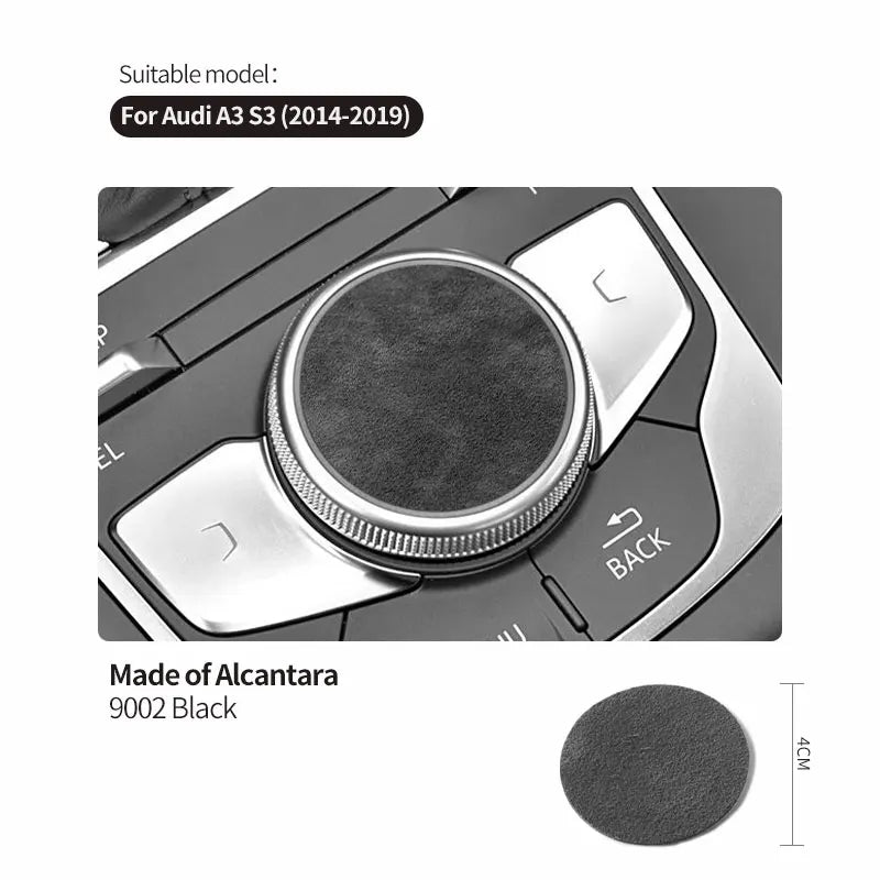 For Audi 8V A3 S3 (2014-2019) Sport Car Multimedia Button Knob Cover Trim Sticker Carbon Fiber Anti Scratch Interior Accessories
