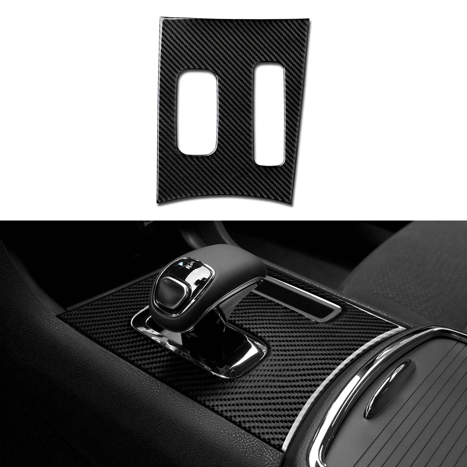 For Dodge Charger (2011-2023) Car Center Console Gear Shift Panel Soft Carbon Fiber Interior Sticker Trim Accessories Set Kit