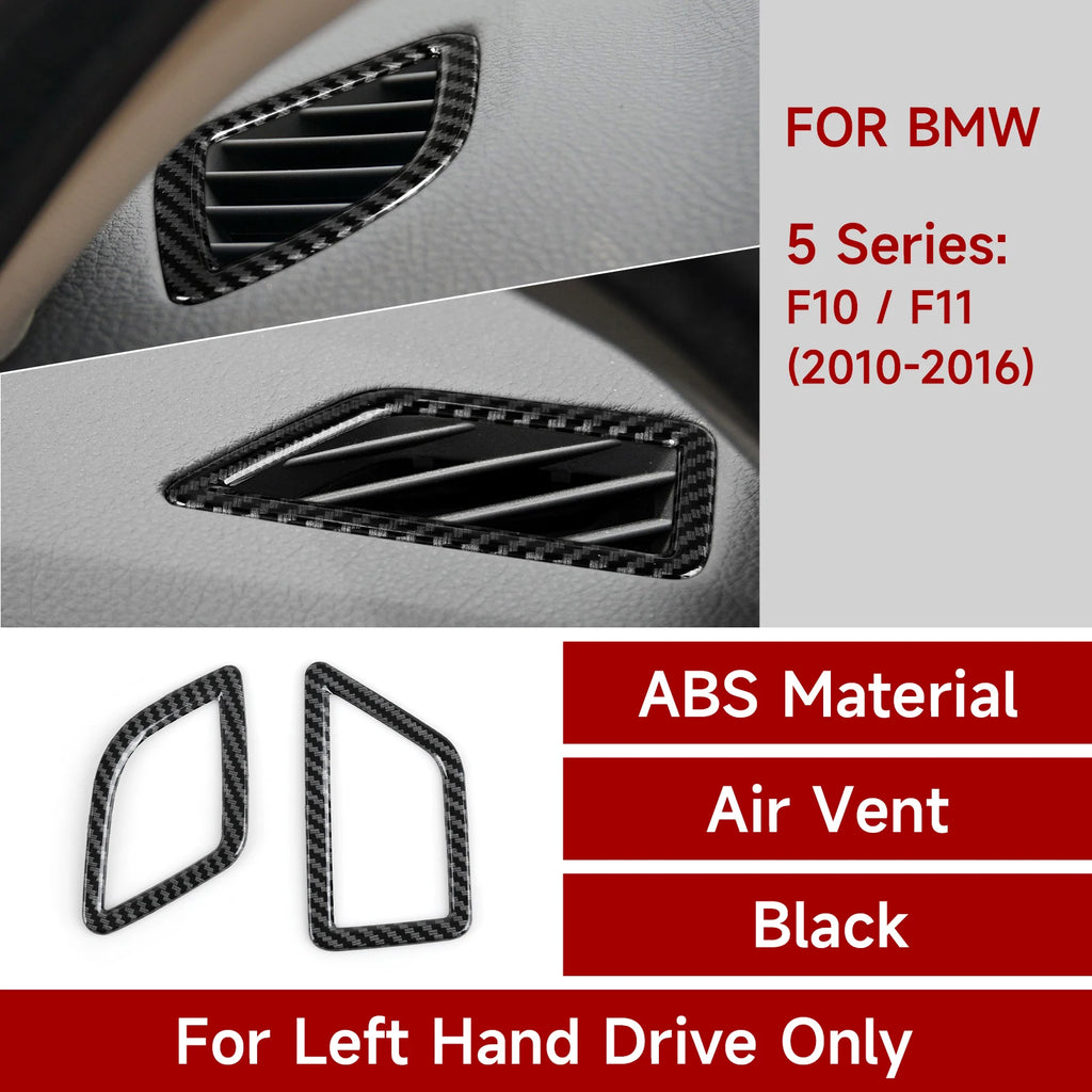 For BMW 5 series F10 F11 (2010-2016) Trim Accessories. Car Center Console Dashboard Gear Shift Panel. Carbon Fiber ABS Sticker.