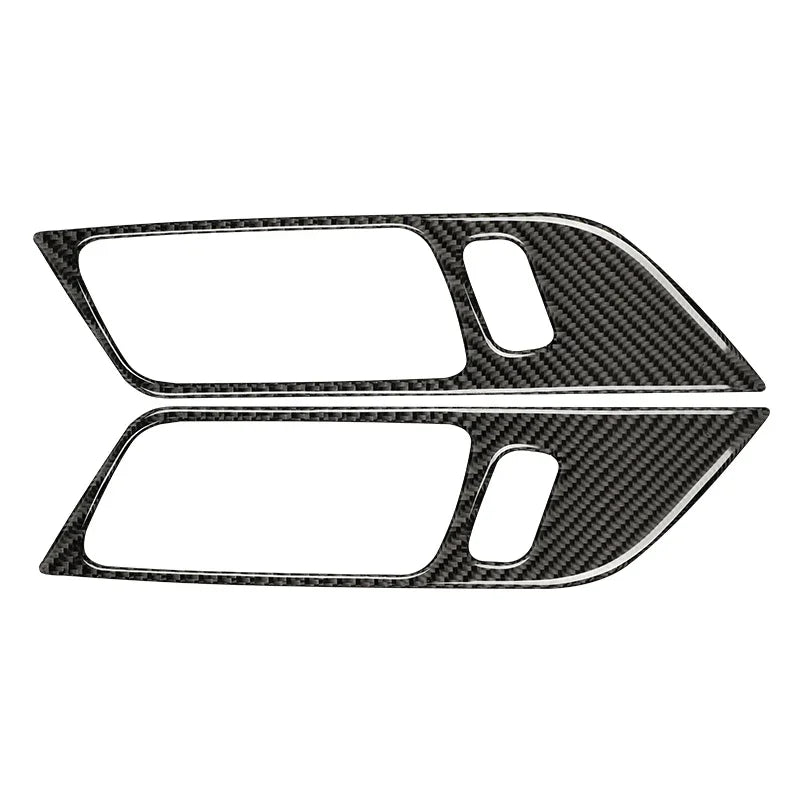 For Ford Mustang GT 2015 - 2021 Carbon Fiber Styling Interior Stickers Car Door Handle Frame Decoration Stickers Trim Cover