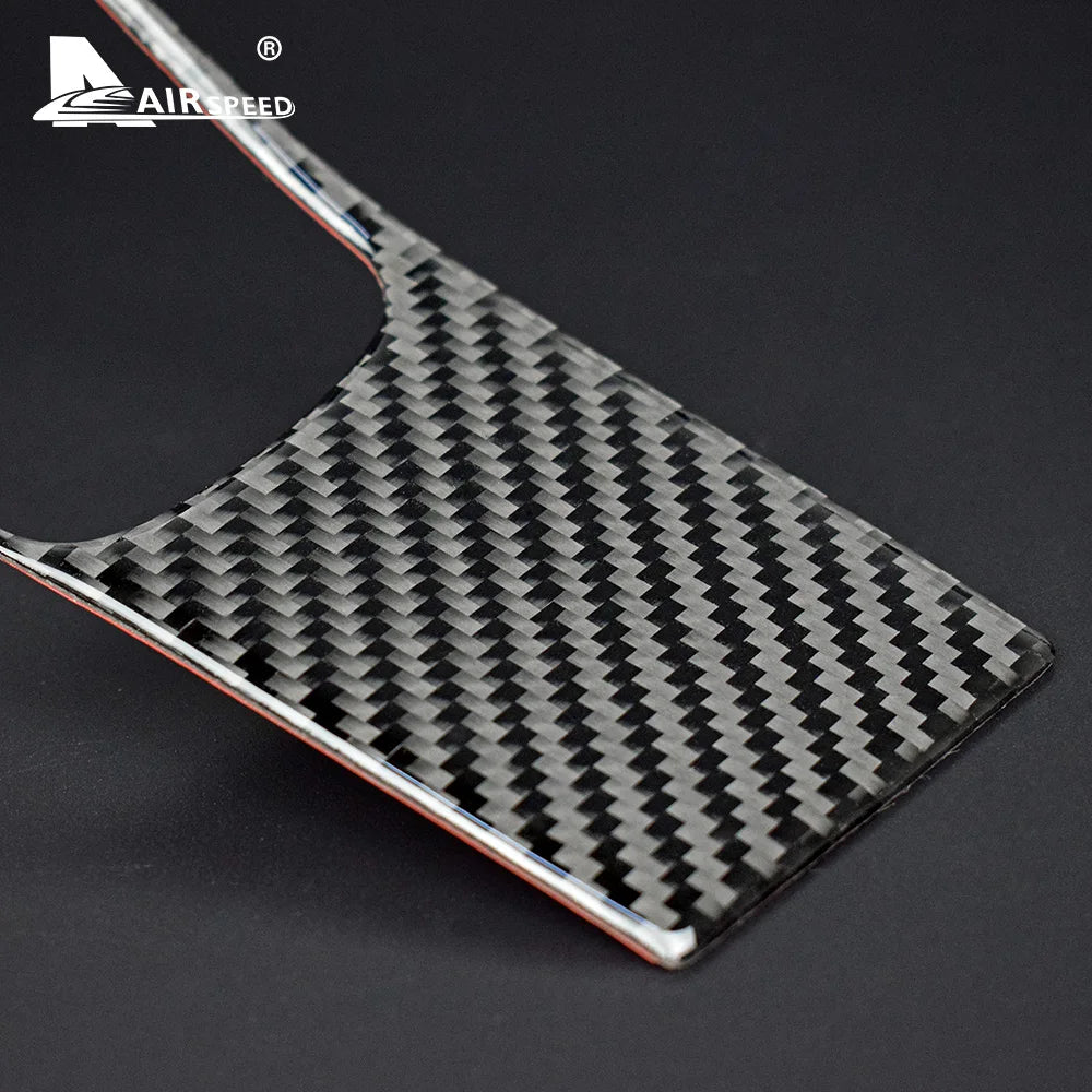 Real Soft Carbon Fiber for Dodge Challenger 2015 2016 2017 2018 2019 2020 2021 2022 2023 Car Door Window Control Panel Sticker