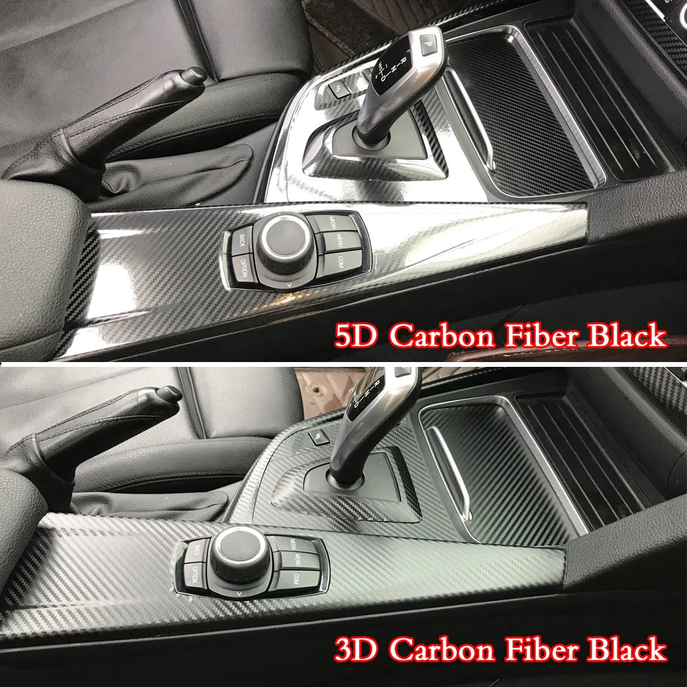 Carbon Fiber Car Interior Stickers Central Control Panel Dashboard Decal Car Styling Trim for BMW 3 Series F30 F31 2013-2019