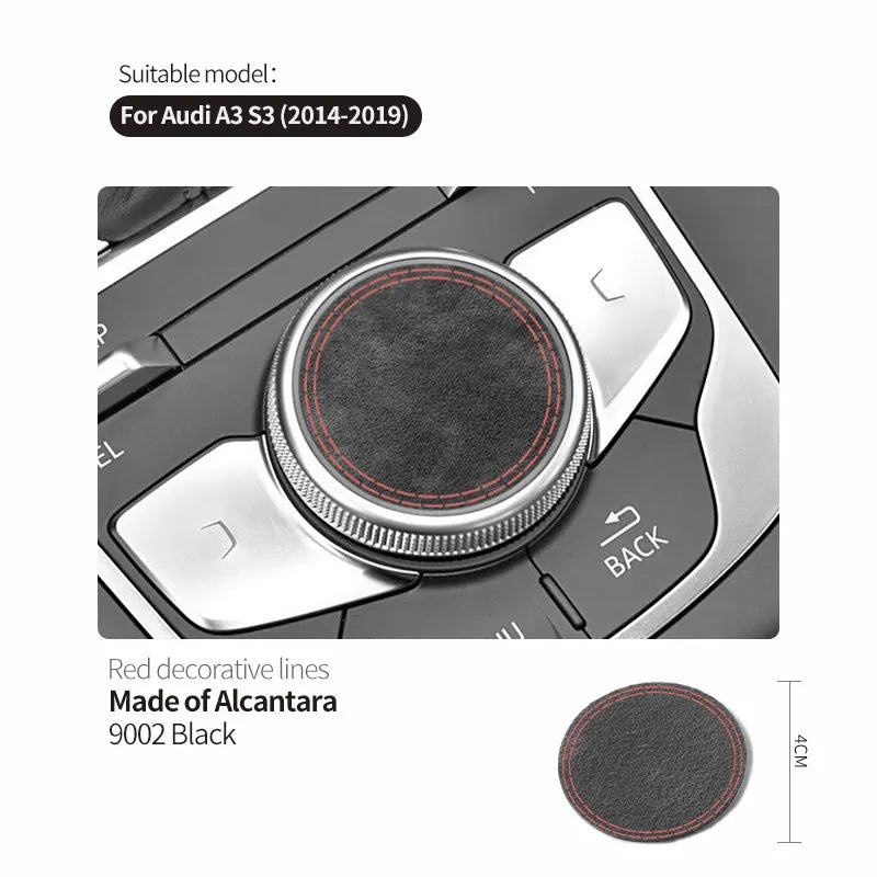 For Audi 8V A3 S3 (2014-2019) Sport Car Multimedia Button Knob Cover Trim Sticker Carbon Fiber Anti Scratch Interior Accessories