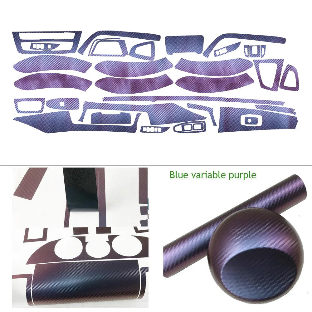 Carbon Fiber Car Interior Stickers Central Control Panel Dashboard Decal Car Styling Trim for BMW 3 Series F30 F31 2013-2019