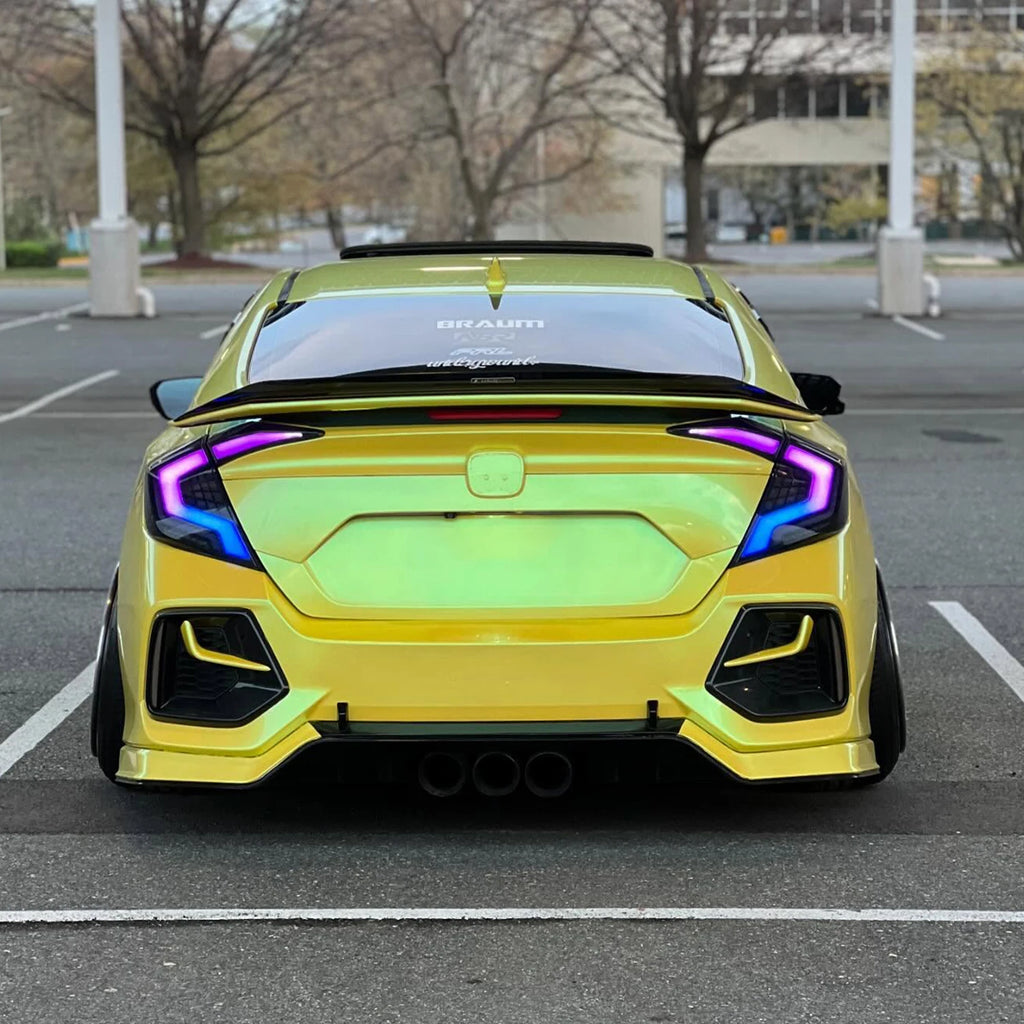 HCMOTIONZ RGB Tail Lamp For Honda Civic 2016-2021 Custom Start Up Animation DRL LED Car Back Light Assembly Accessories 10th Gen