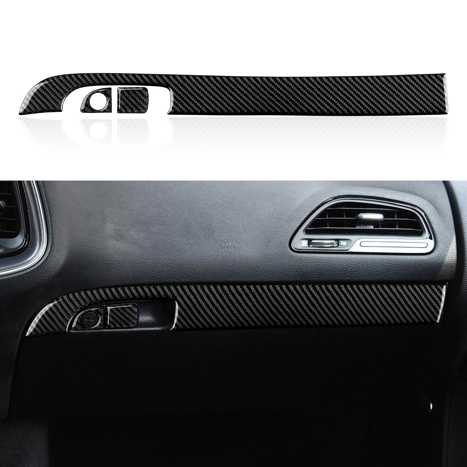 For Dodge Charger (2011-2023) Car Center Console Gear Shift Panel Soft Carbon Fiber Interior Sticker Trim Accessories Set Kit