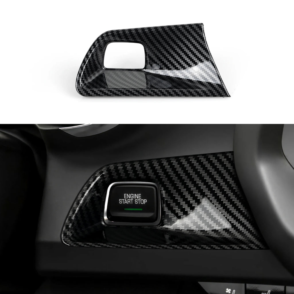 For Chevrolet Camaro ZL1 2016-2026 Engine Start Stop Button Panel Carbon Fiber Interior Sticker Car ABS Trim Cover Accessories