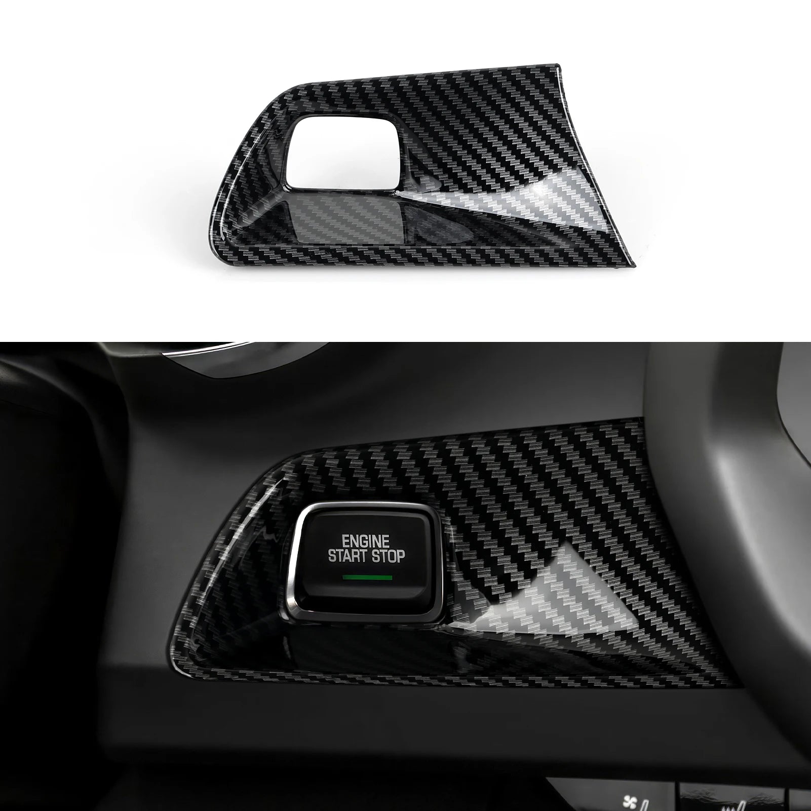 For Chevrolet Camaro ZL1 2016-2026 Engine Start Stop Button Panel Carbon Fiber Interior Sticker Car ABS Trim Cover Accessories