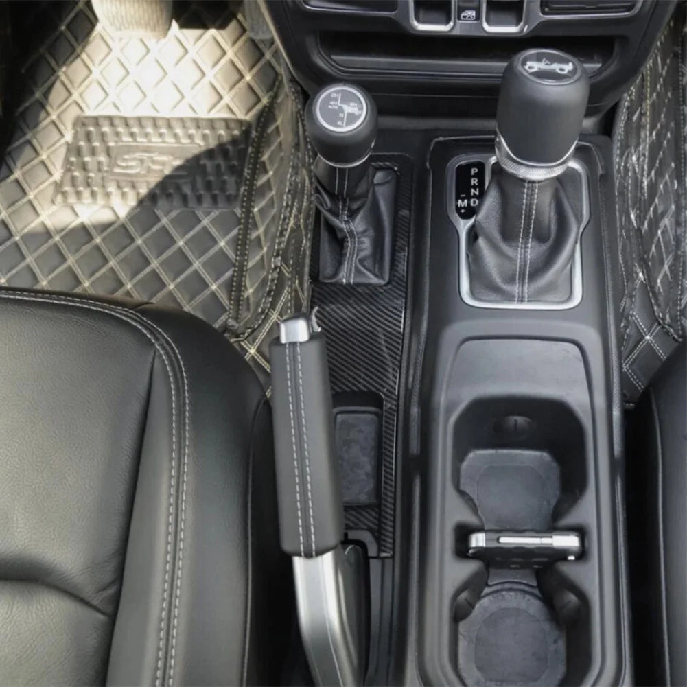 Carbon Fiber Gear Shift Panel Trim Cover For Jeep For Wrangler For JL 2018-2022 Pneumatic Tool Accessories And Parts Tools