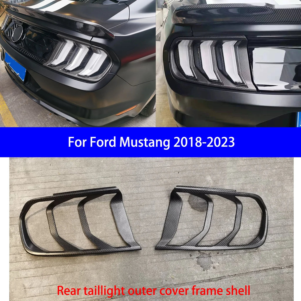 Suitable for Ford Mustang/power Model Dry Carbon Fiber Rear Louver Panel/rear Tail Light Cover/side Fender Air Outlet Decoration