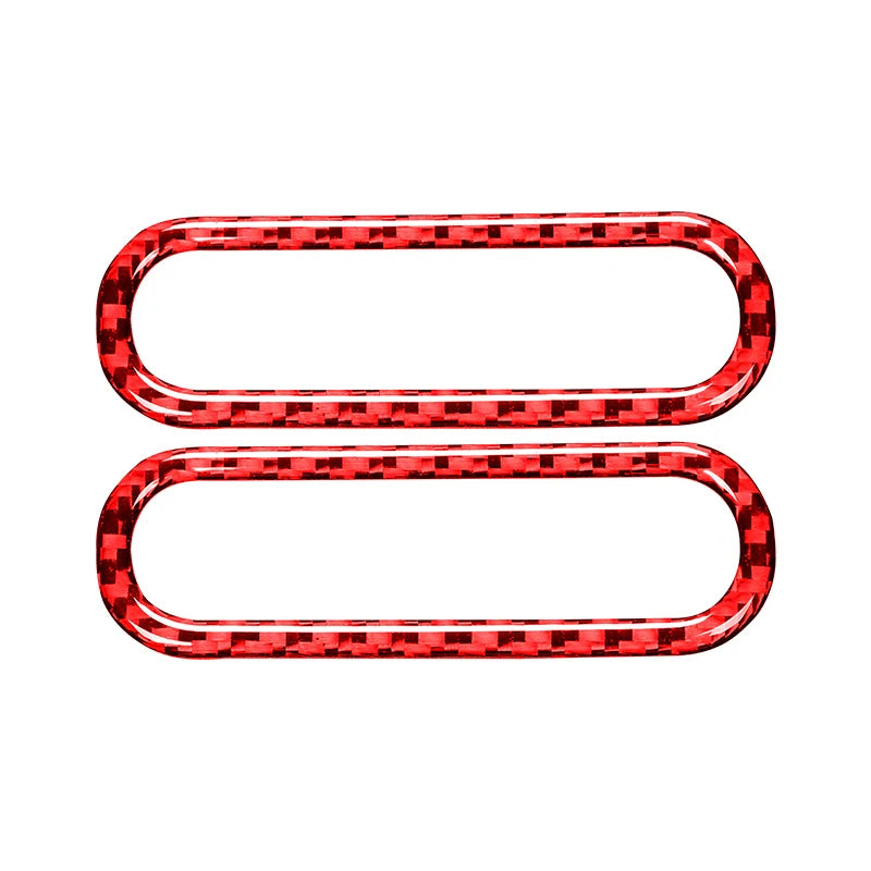 For Ford Mustang 2009-2014 Accessories Car Door Air Conditioner Outlet Vent Sticker Decor Frame Carbon Fiber Interior Trim Cover