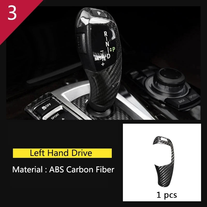 Automotive part For BMW 5 Series F10 carbon fiber Accessories car styling interior center console shift panel decorative strip