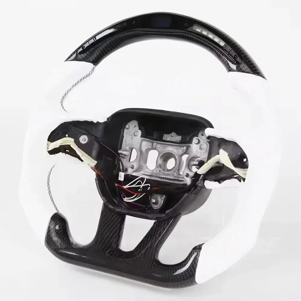 Fancy Customized LED Smart Steering Wheel Fit for Dodge 2015+ Charger Challenger Hellcat Durango SRT Real Carbon Fiber