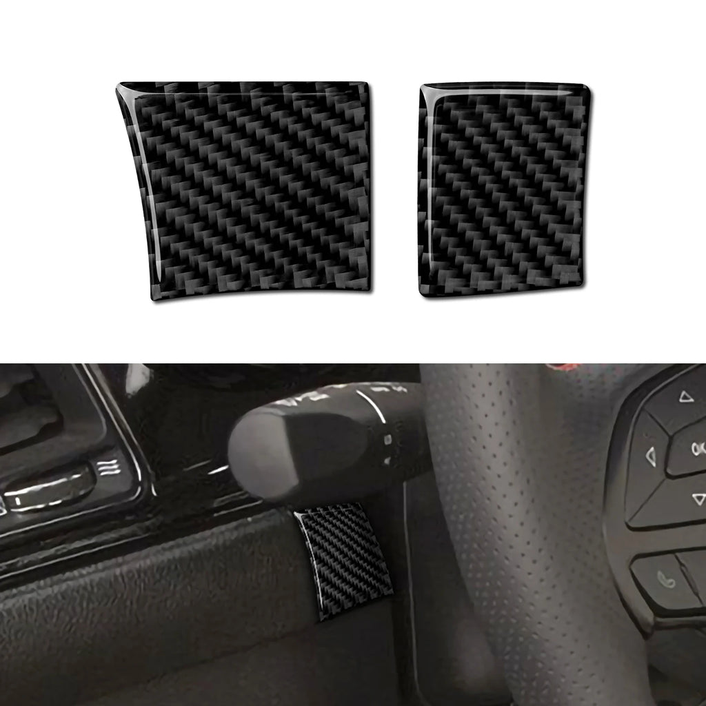 For Dodge Charger (2011-2023) Car Center Console Gear Shift Panel Soft Carbon Fiber Interior Sticker Trim Accessories Set Kit