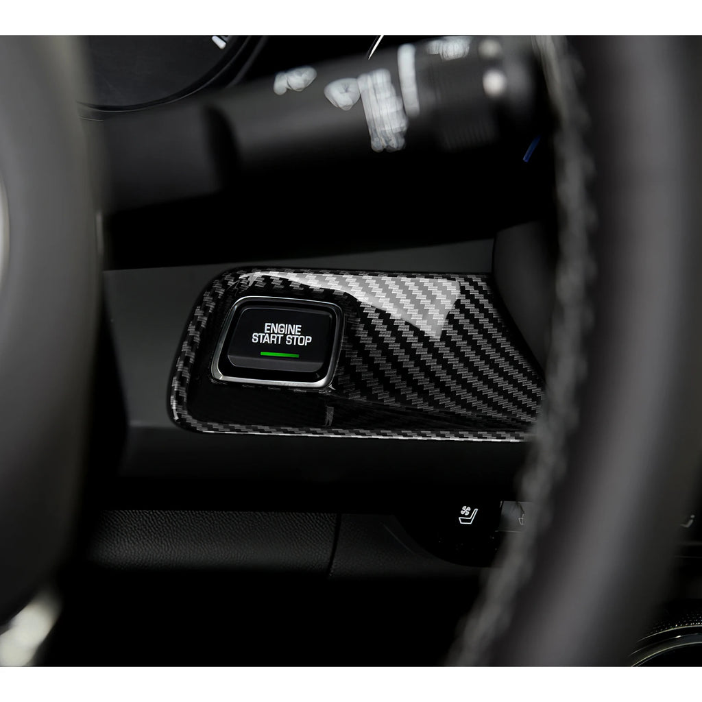For Chevrolet Camaro ZL1 2016-2026 Engine Start Stop Button Panel Carbon Fiber Interior Sticker Car ABS Trim Cover Accessories