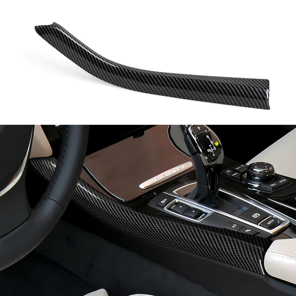 For BMW 5 series F10 F11 (2010-2016) Trim Accessories. Car Center Console Dashboard Gear Shift Panel. Carbon Fiber ABS Sticker.