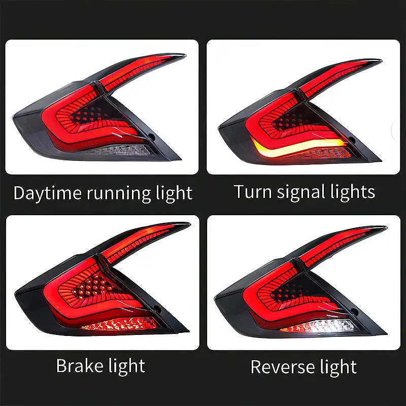 LED Tail Lights Assembly for Honda Civic 2016-2021 Rear Lamps