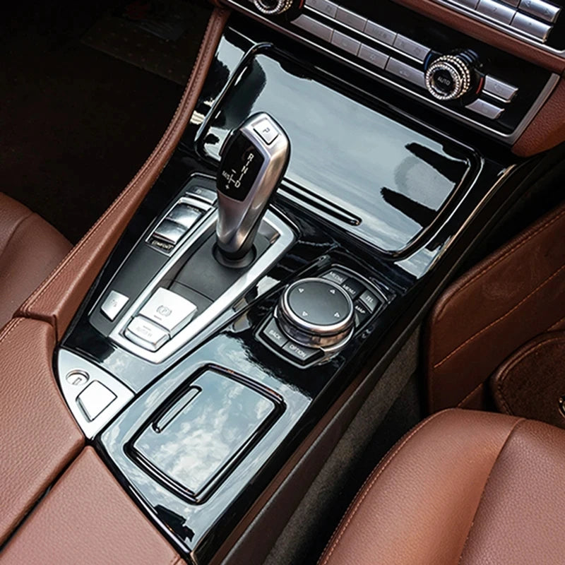 Automotive part For BMW 5 Series F10 carbon fiber Accessories car styling interior center console shift panel decorative strip