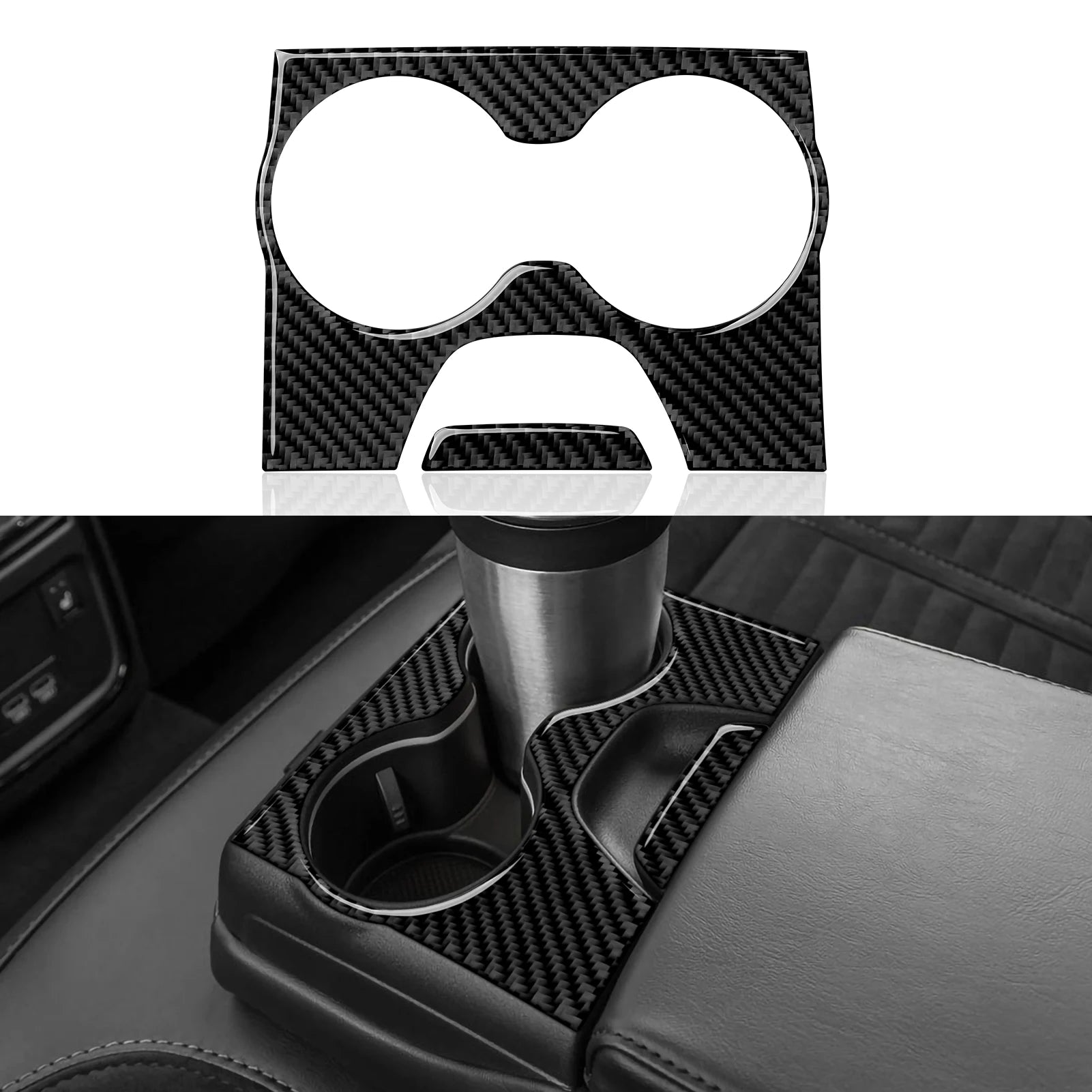 For Dodge Charger (2011-2023) Car Center Console Gear Shift Panel Soft Carbon Fiber Interior Sticker Trim Accessories Set Kit
